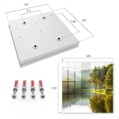Wall mounted key cabinet Green landscape of trees