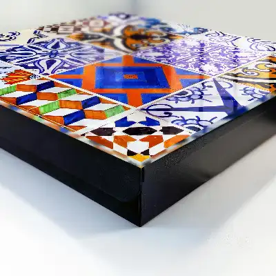 Key cabinet Colorful tiles inspired by traditions