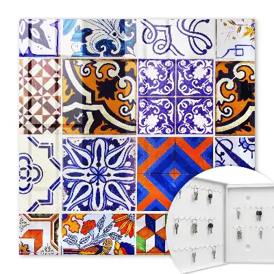 Key cabinet Colorful tiles inspired by traditions
