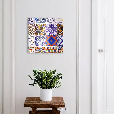 Key cabinet Colorful tiles inspired by traditions