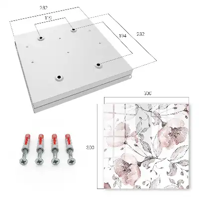Wall mounted key box Romantic pattern in delicate pastels