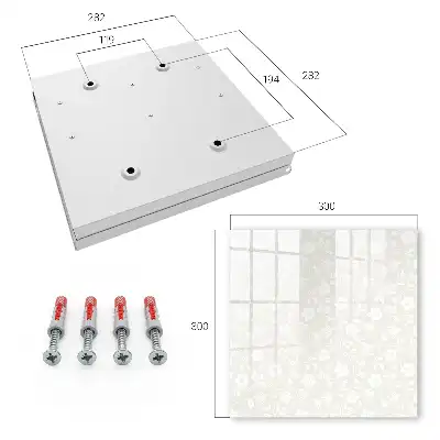 Key box for home Floral pattern in shades of beige