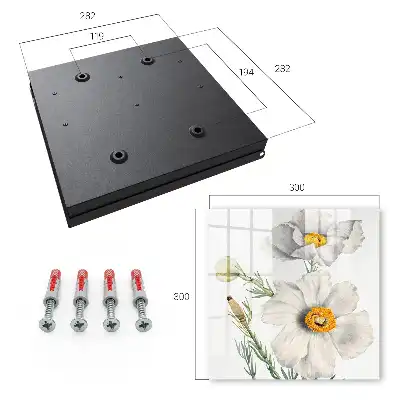 Wall mounted key box Flowers nature with greenery centers