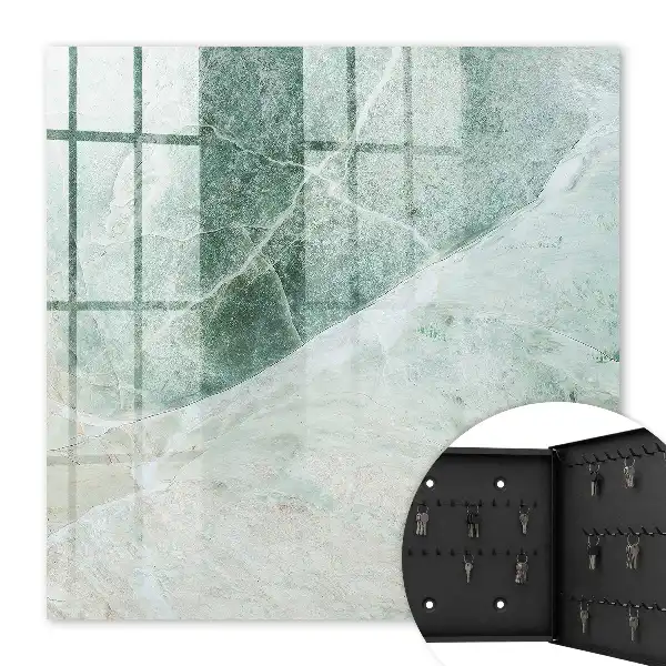 Wall mounted key box Marble elegance of beige accents