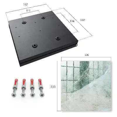 Wall mounted key box Marble elegance of beige accents