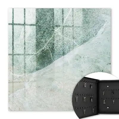 Wall mounted key box Marble elegance of beige accents
