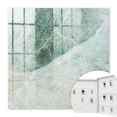 Wall mounted key box Marble elegance of beige accents