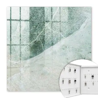 Wall mounted key box Marble elegance of beige accents