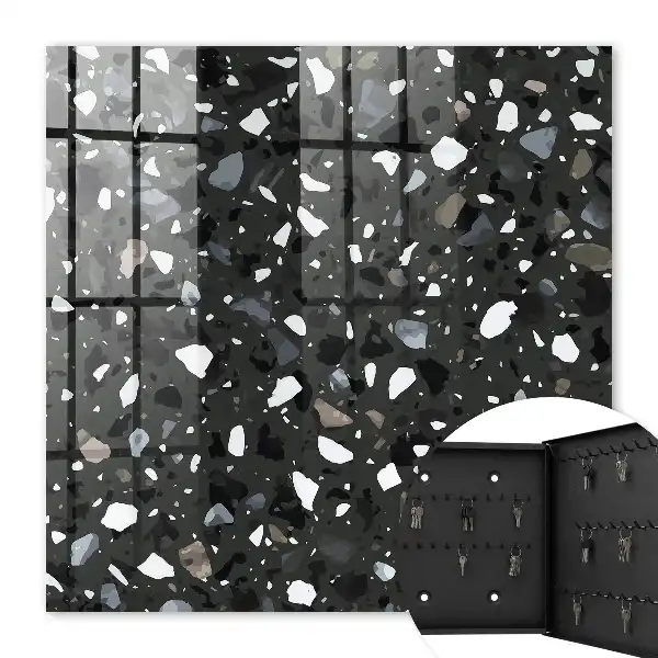 Key box for home Stylish mosaic in shades of gray