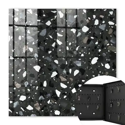 Key box for home Stylish mosaic in shades of gray