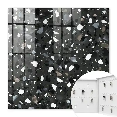 Key box for home Stylish mosaic in shades of gray