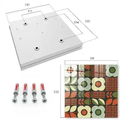 Decorative key box Cheerful geometric flower patterns