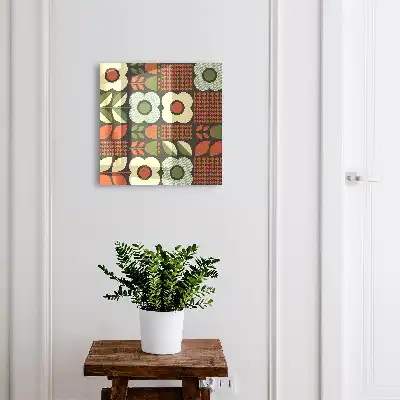 Decorative key box Cheerful geometric flower patterns