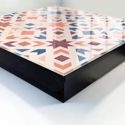 Key cabinet Geometric pattern in warm colors