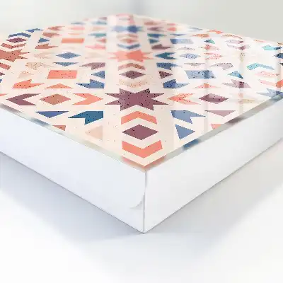 Key cabinet Geometric pattern in warm colors
