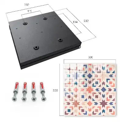 Key cabinet Geometric pattern in warm colors