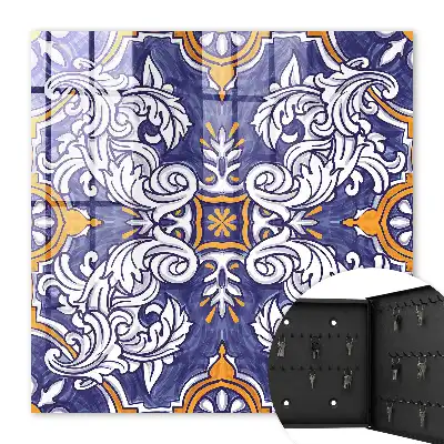 Wall mounted key box Plant ornament with motifs