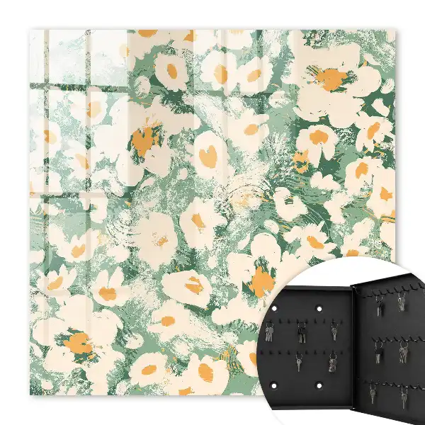 Decorative key box Floral boho pattern