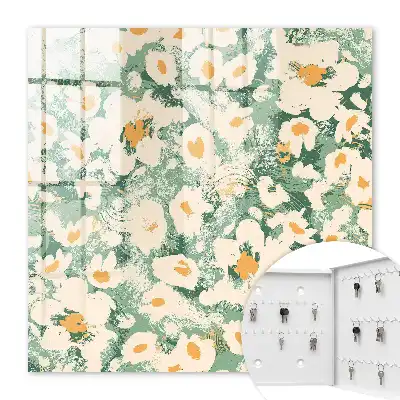 Decorative key box Floral boho pattern