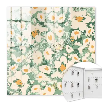 Decorative key box Floral boho pattern