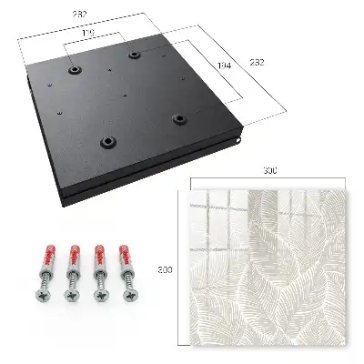 Wall mounted key box Calm leaves in subdued colors