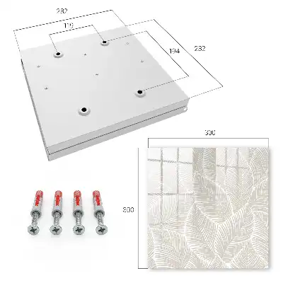 Wall mounted key box Calm leaves in subdued colors