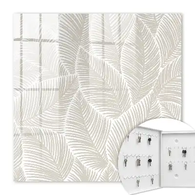 Wall mounted key box Calm leaves in subdued colors