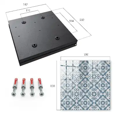 Decorative key box Geometric elegance in shades of blue