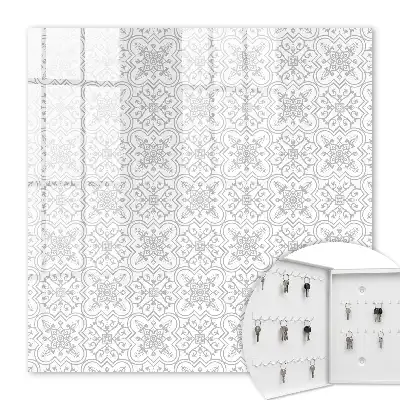Key box for home Geometric pattern on a white background