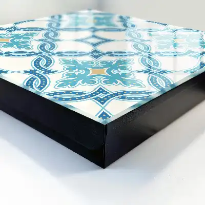 Decorative key box Decorative mosaic in shades of turquoise