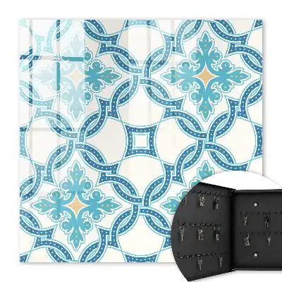 Decorative key box Decorative mosaic in shades of turquoise