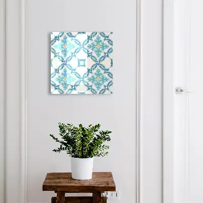 Decorative key box Decorative mosaic in shades of turquoise