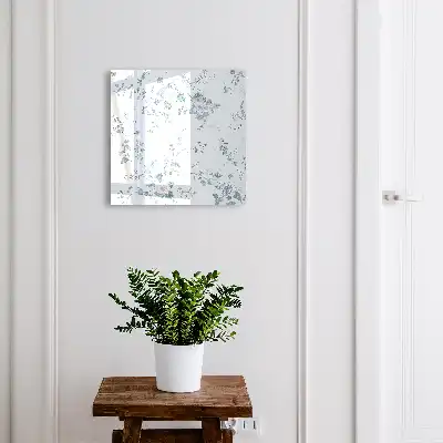 Wall mounted key cabinet Botanical flowers in a light background