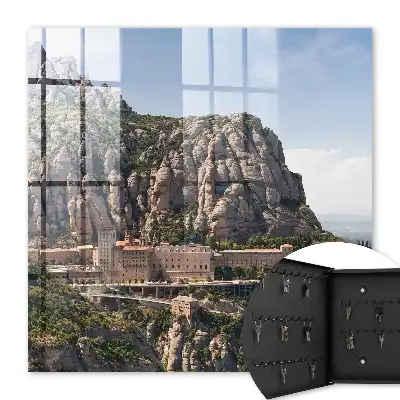 Decorative key box Mountain architecture enriched with a monastery