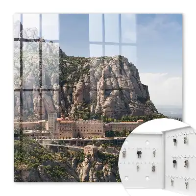 Decorative key box Mountain architecture enriched with a monastery
