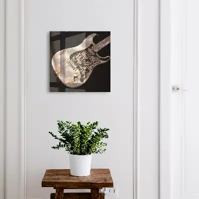Key cabinet Mechanical guitar with cogs and gears
