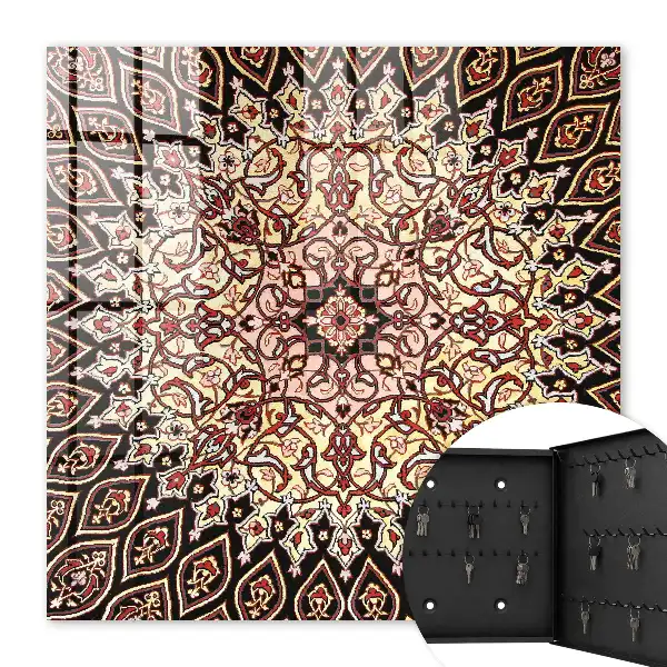 Wall mounted key box Complex patterns in warm tones