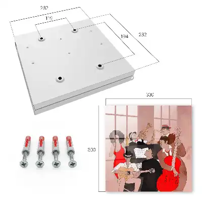 Wall mounted key box Jazz scene warm colors