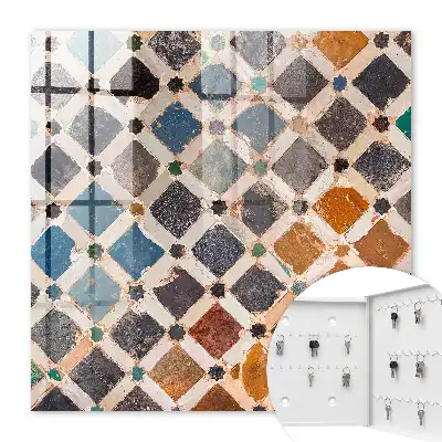 Wall mounted key cabinet A colorful mosaic full of life