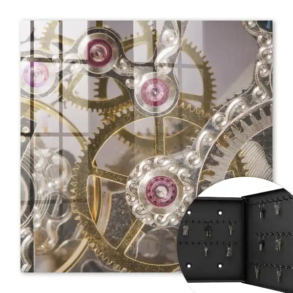 Wall mounted key box Mechanical elegance with colorful accents