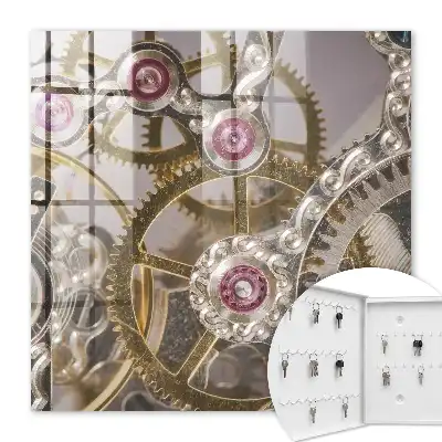 Wall mounted key box Mechanical elegance with colorful accents