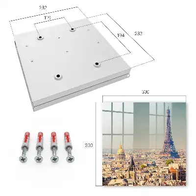 Wall mounted key cabinet Eiffel tower in the background