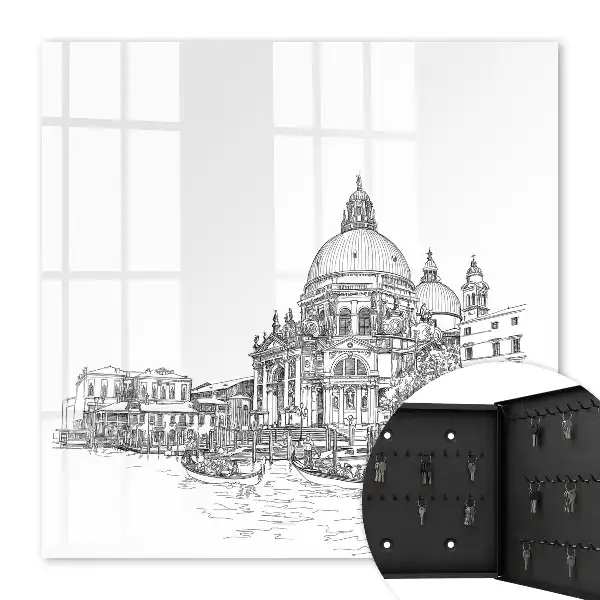 Wall mounted key box Venice gondola lines