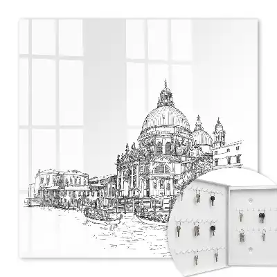 Wall mounted key box Venice gondola lines