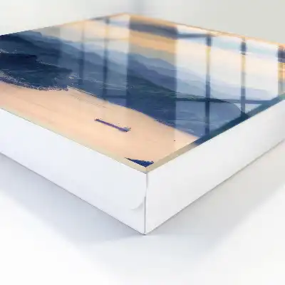 Decorative key box Mountain landscape over the water