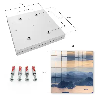 Decorative key box Mountain landscape over the water