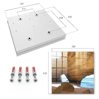 Wall mounted key box Sea cave with a blue sea