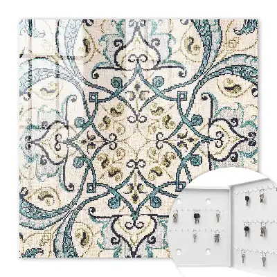 Key box for home Turquoise beige ornament