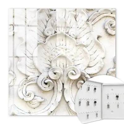 Wall mounted key box Floral ornaments with a motif