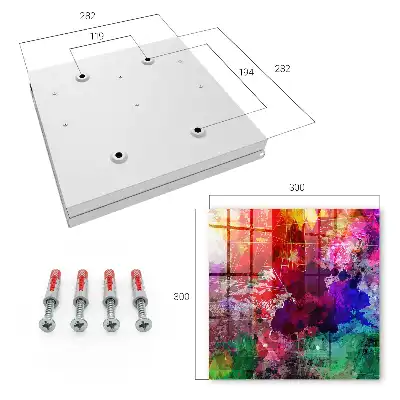 Wall mounted key box Colorful expression, intensity of composition